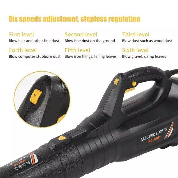 Electric Blower, Cordless Leaf Blower with Battery & Charger and 5-Speed Optional and Brushless Motor, Perfect For Lawn And Snow Cleaning