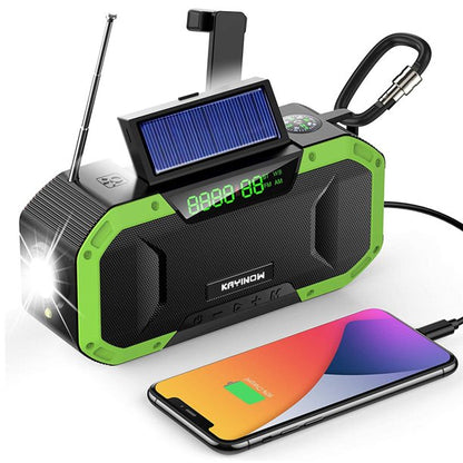 vinsic Emergency Radio, 5000mAh Hand Crank Solar Weather Radio, NOAA/AM/FM Portable Radio with LED Flashlight&Reading Lamp, USB Cell Phone Power Charger, SOS Alarm for Home, Camping&Survival