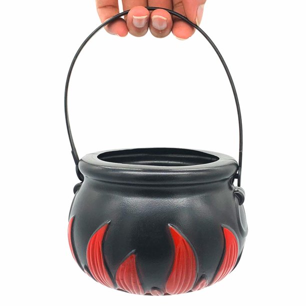 Halloween Mist Maker, Witch Cauldron Fog Smoke Machine with 12 LED Color Changing Lights