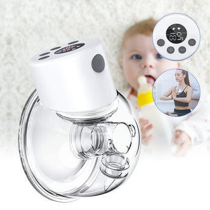 Electric Breast Pump Wearable Breastfeeding Pump with LCD Display, Wireless Portable Milk Extractor Rechargeable Hands-Free Breastpump (Single)