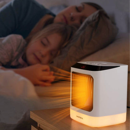 Portable Space Heater Beenate Safe and Quiet Ceramic Heater Fan for Baby Room Bedroom Dorm Office Desktop Bathroom & Indoor Use