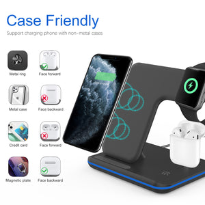 Wireless Charger,3 in 1 Fast Charging Station