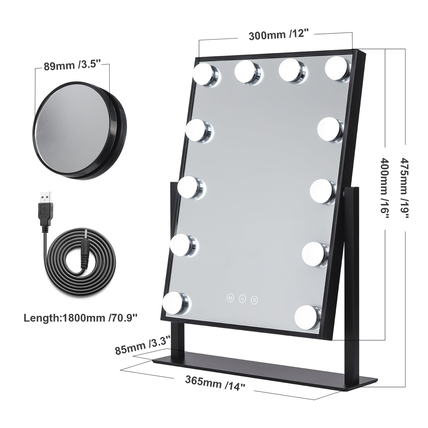 Hollywood Vanity Mirror with Lights
