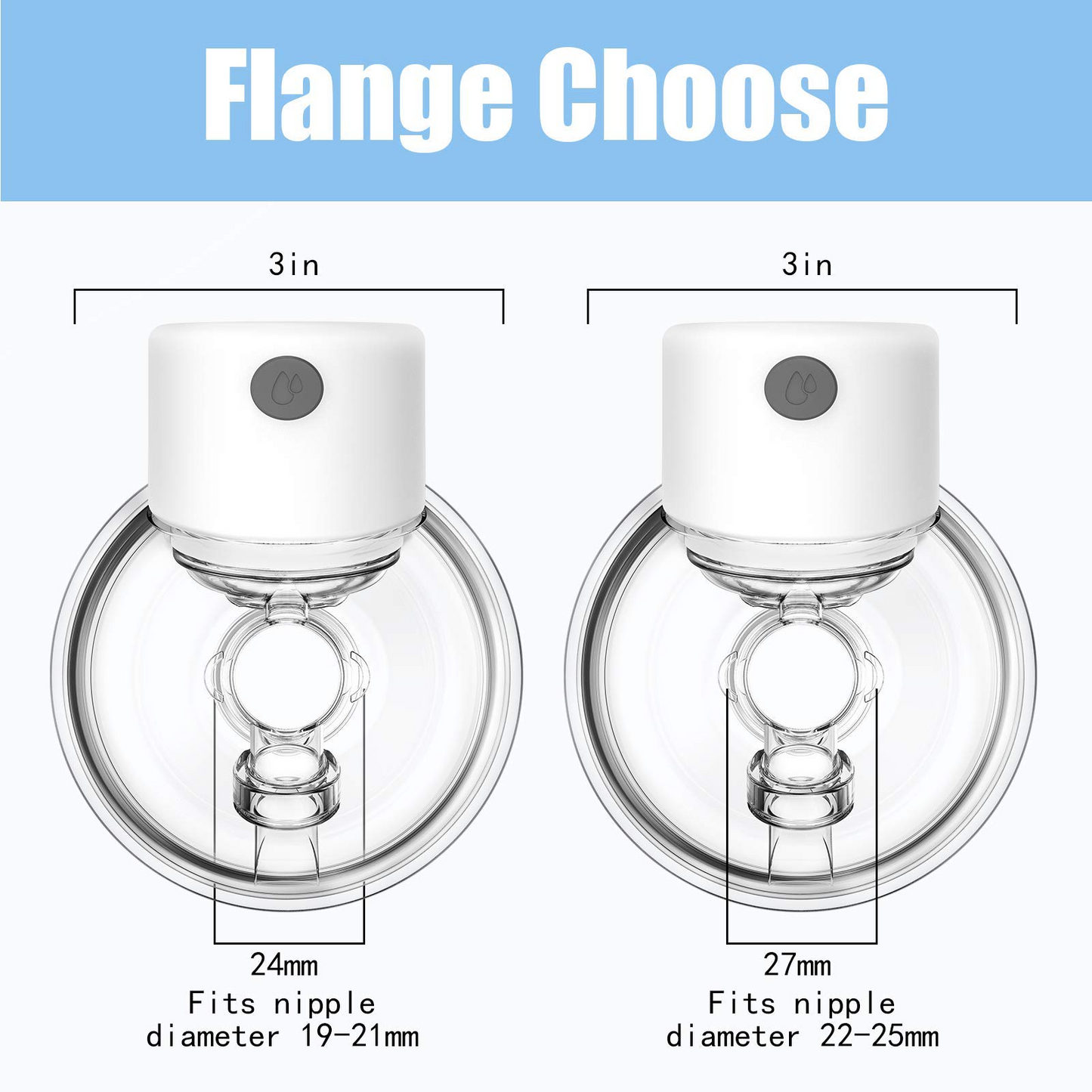 Electric Breast Pump Wearable Breastfeeding Pump with LCD Display, Wireless Portable Milk Extractor Rechargeable Hands-Free Breastpump (Single)