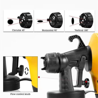Paint Sprayer, Vinmall 500W Electric HVLP Spray Gun, Airless Paint Gun with 800ml Container for Home and Outdoors, Painting Projects