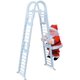 Electric Santa Climbing Ladder Christmas Creative Santa Claus Climbing Rope Ladder, Christmas Super Climbing Santa Plush Doll Toy for Christmas Tree Ornament Home Door Wall Decoration (White)