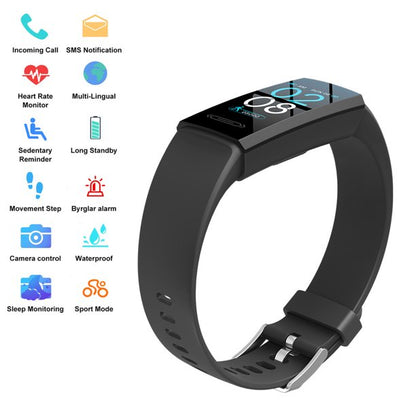 Fitness Tracker Watches, Emossie Health & Activity Tracker, Heart Rate, Sleep Monitoring, IP68 Waterproof Digital Watch for Men Women, Black