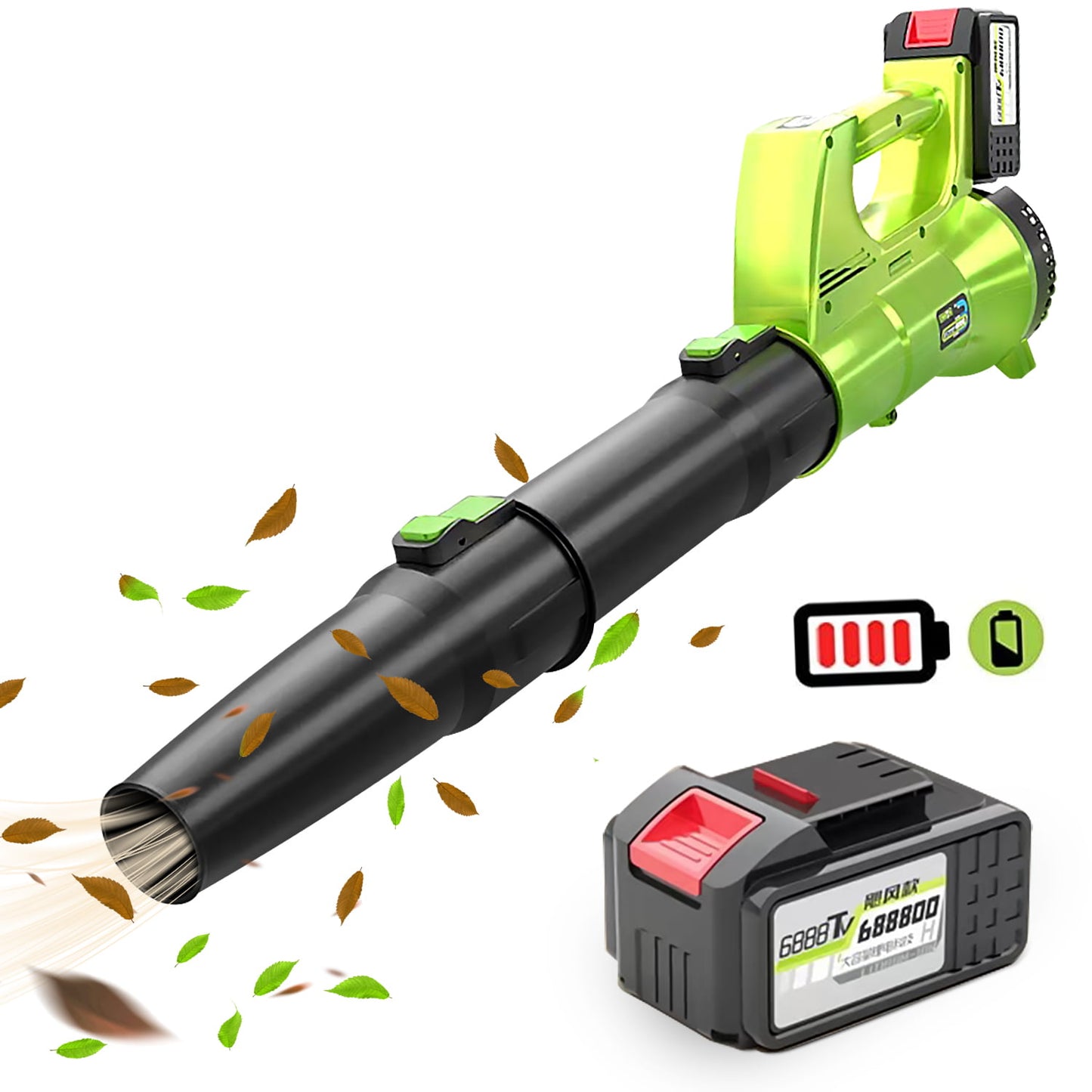Melliful Leaf Blower,320CFM 150MPH 20V Leaf Blower Cordless,Electric Leaf Blower for Lawn Care,Powered Leaf Blower Lightweight for Snow Blowing & Yard Cleaning