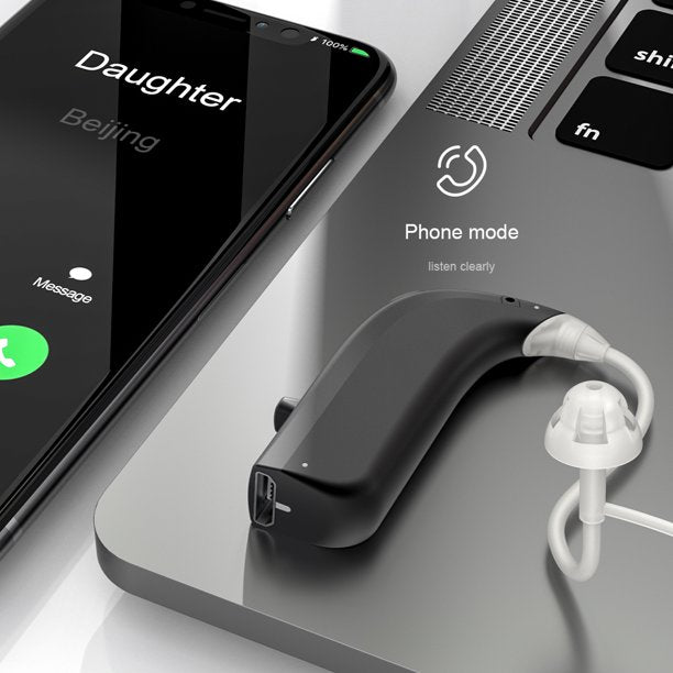 Bluetooth Hearing Aids Vinmall Rechargeable Hearing Loss Digital Hearing Amplifier Devices for Seniors with Noise Cancelling, Volume Control