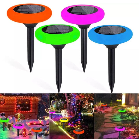 8Pack Solar Garden Lights, 7 Color Solar Path Lights, Solar Walkway Lights Outdoor, Solar Pathway Lights Outdoor Waterproof for Garden, Patio Yard Landscape Pathway and Driveway