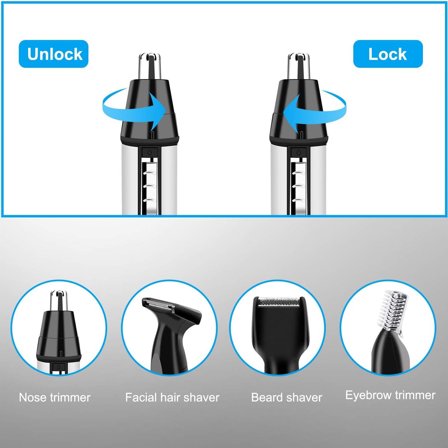 Ear and Nose Hair Trimmer for Men