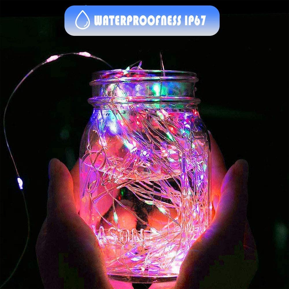 Laighter 9 Packs 20 LEDs Wine Bottle Cork Lights, 6.5ft Cork Lights Battery Operated Fairy String Lights for Liquor Bottles Crafts Party Wedding Halloween Christmas Decor, Multi-color