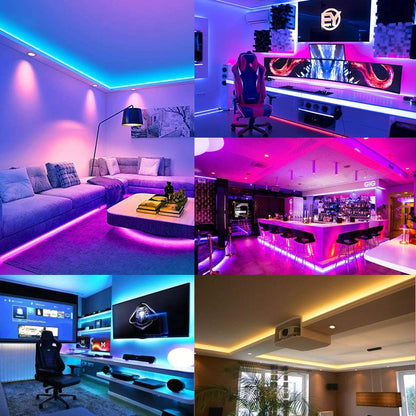 Laighter Led Strip Lights for Bedroom, 16.4 ft Smart Led Light Strip Music Sync with Upgraded 40 Keys Remote & App Control, Flexible DIY, RGB Color Changing, Tape Lights for Party Home