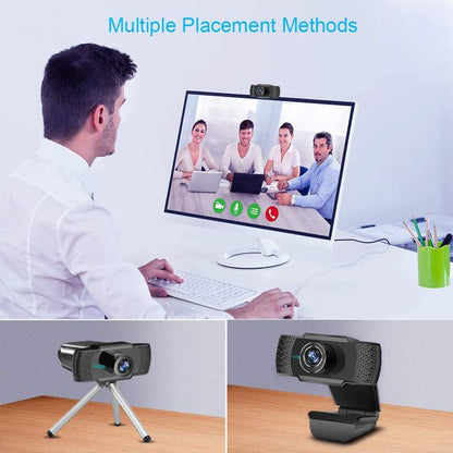 1080P HD Webcam with Microphone, Webcam for Gaming Conferencing, Laptop or Desktop Webcam, USB Computer Camera for Mac Xbox YouTube Skype OBS, Fast Autofocus