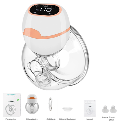 Electric Breast Pump, Automatic Wearable Mom Cozy Pump, Hands Free Pump Silent,Milk Extractor, Can Be Worn in-Bra 3 Modes & 9 Levels with Touch Display Comes with 19/21/24mm Flanges
