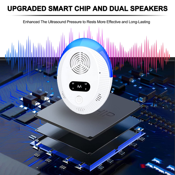 Emossie Ultrasonic Pest Repeller 6 Pack, Indoor Pest Control, Ultrasonic Pest Repellent, Indoor Pest Control for Home,Kitchen, Office, Warehouse, Hotel