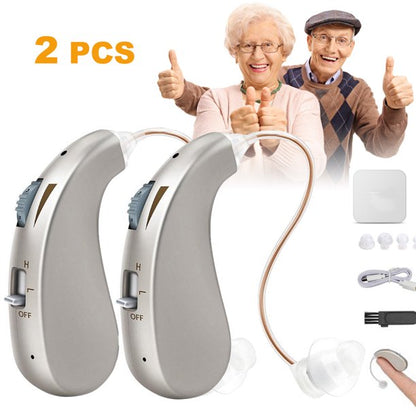 Doosl Hearing Aid for Seniors with Noise Reduction, Mini In-Ear Digital Hearing Aids for Ears, Rechargeable Enhances Speech and Audio Sound Amplifier with Portable Charging Case