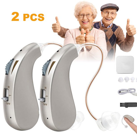 Doosl Hearing Aid for Seniors with Noise Reduction, Mini In-Ear Digital Hearing Aids for Ears, Rechargeable Enhances Speech and Audio Sound Amplifier with Portable Charging Case