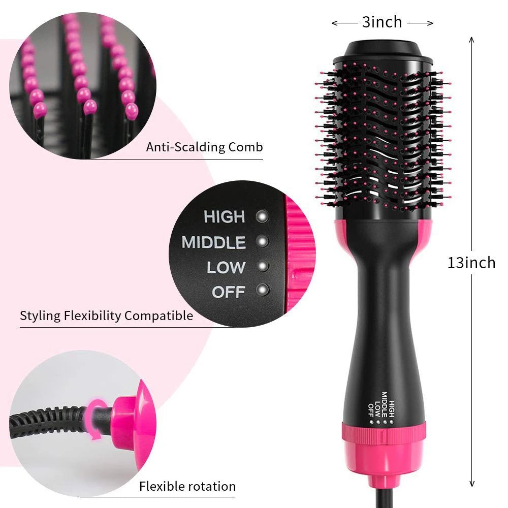 XPREEN One Step Hair Dryer,Volumizer Hot Air Hair Dryer Brush,Salon Negative Electric Blow Dryer Rotating Curler and Ion Hair Straightener Brush for Fast Drying,Straightening,Curling