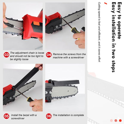 Mini Chainsaw 8 inch Cordless, Portable Electric Chain Saw with 2 Battery, Auto-oil System One-Hand Lightweight, Brushless Power Chain Saws with Safety Switch for Tree Branch Wood Cutting