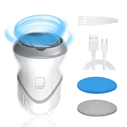 Electric Foot Callus Remover, Portable Rechargeable Feet Grinder Adsorption Foot File for Dead Hard Cracked Dry Skin with 3 Grinding Heads, 2 Speed, Washable