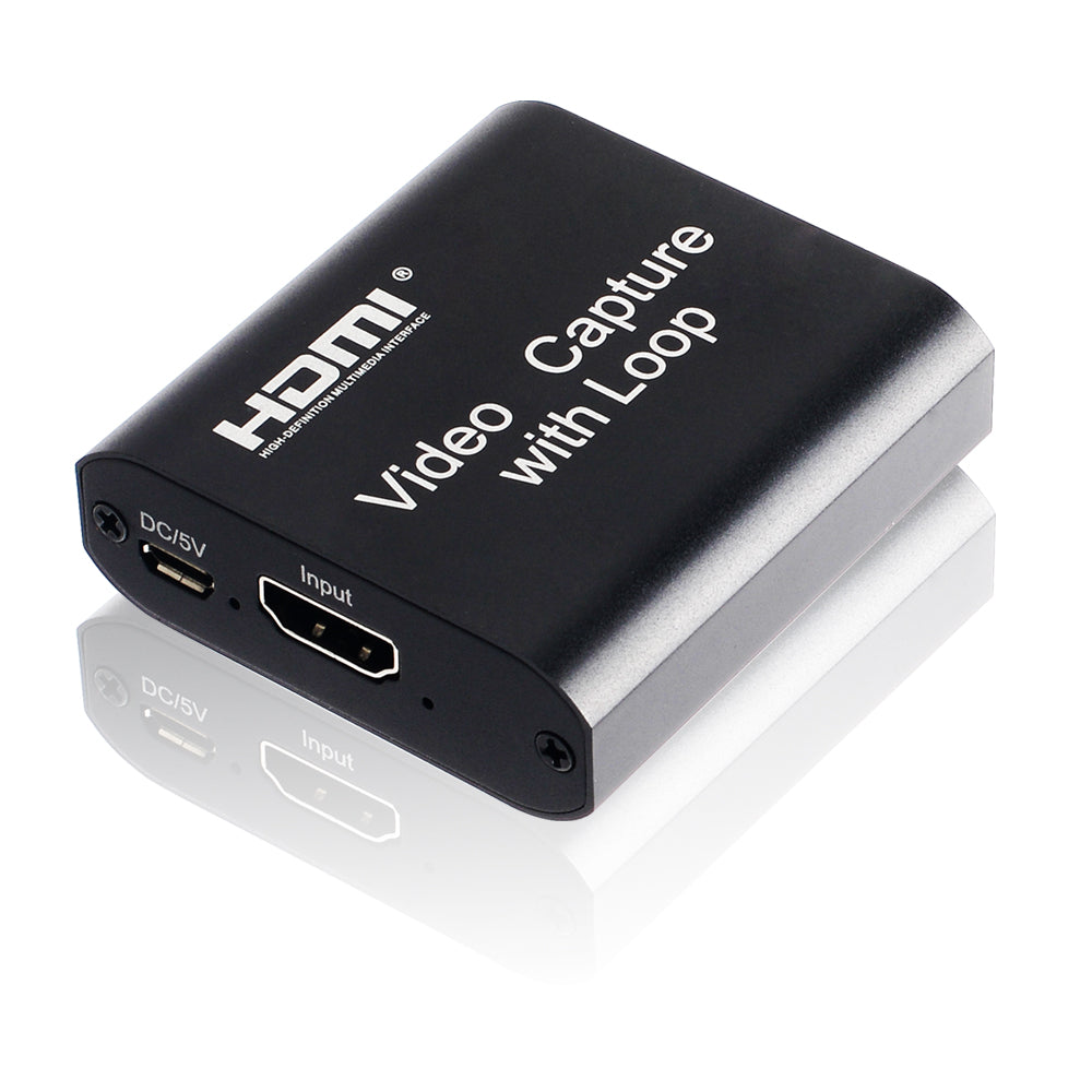 4K HDMI Video Capture Card,1080p Board Game Capture Card, USB 2.0 Recorder Box Device for Live Streaming Video Recording Loop Out