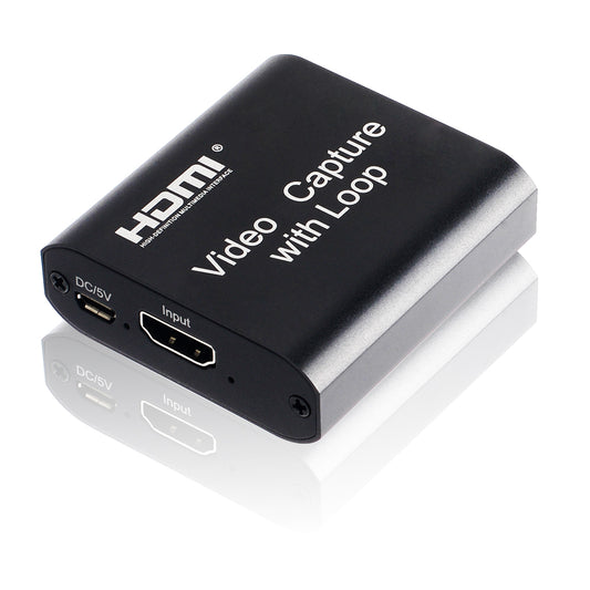 4K HDMI Video Capture Card,1080p Board Game Capture Card, USB 2.0 Recorder Box Device for Live Streaming Video Recording Loop Out