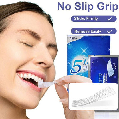 Teeth Whitening Strips 5D, Safe and Effective Teeth Whitening Kit 28 Pouches 56pcs