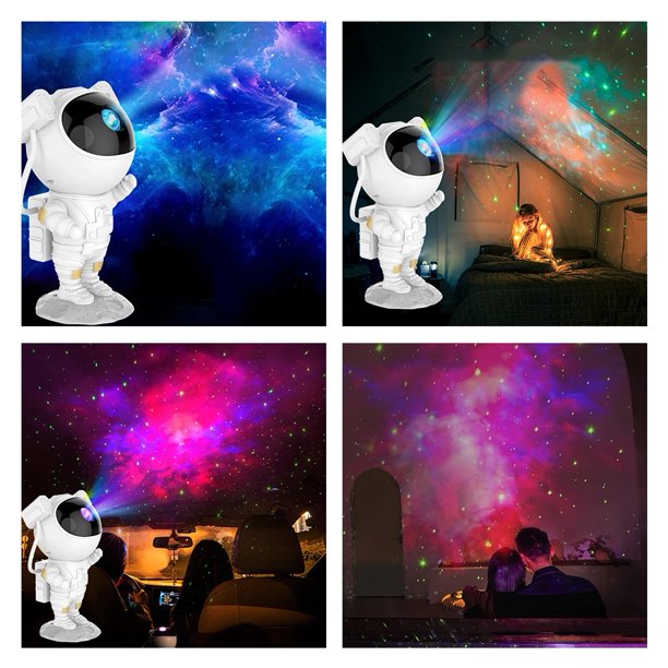 Kids Star Projector Night Light with Timer and Remote Control, Astronaut Nebula Galaxy Night Light Projector with 360°Adjustable Design for Children Adults Baby Bedroom, Study Room and Game Room
