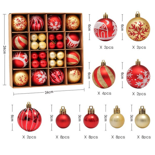 44Pcs Christmas Ball Ornaments Shatterproof Christmas Tree Decorations Balls for Christmas Tree Holiday Wedding Party Decorations