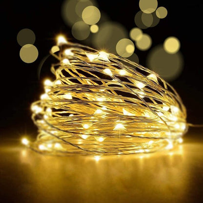 Led String Light, Plug In Christmas Lights Decorative Landscape Lighting Waterproof for Indoor Outdoor Christmas Tree Wedding Party Bedroom