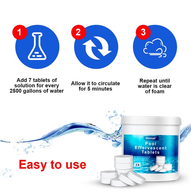 Melliful 180PCS Pool Chlorine Tablets, Long Lasting Chlorine Tablets for Swimming Pool or Spa