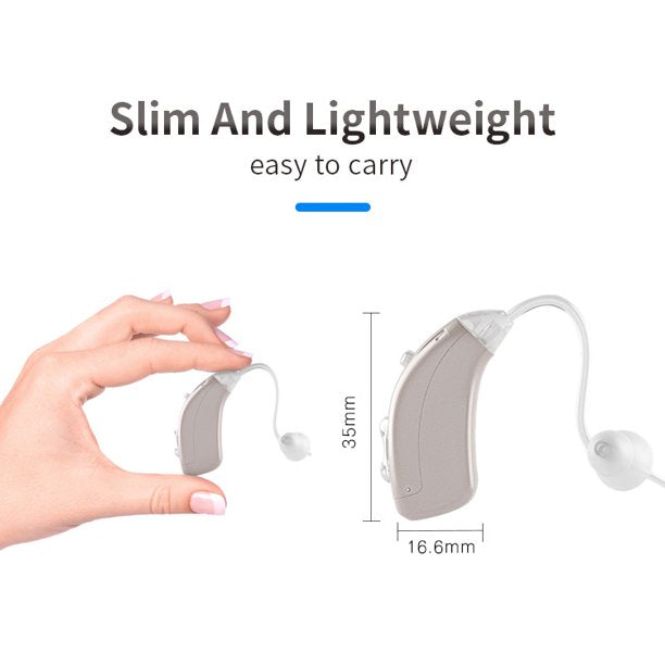 Rechargeable Hearing Aids for Seniors, Vinmall Hearing Amplifiers with Noise Cancelling and Portable Charging Box