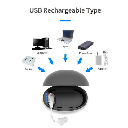 Hearing Aids for Ear,2Pcs Rechargeable Hearing Aids for Seniors,Audio Sound Amplrifie For Ears Devices With Volume Control