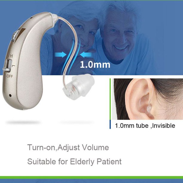 Hearing Aid Rechargeable, Doosl BTE Hearing Amplifier Devices for Seniors with Noise Cancelling, Volume Control