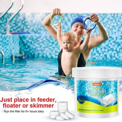 Meliful Pool and Spa 180 Pcs Long Lasting Chlorinating Tablets, Chlorine Tablets for Small Swimming Pool or Spa