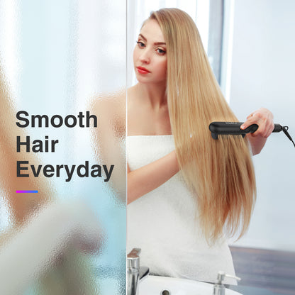 iFanze Ionic Hair Straightener Brush，Straightener，New Hair Styler，Flat iron，Dress Up Your Hair，Curl hair With Straightener，Best Hair Straightener
