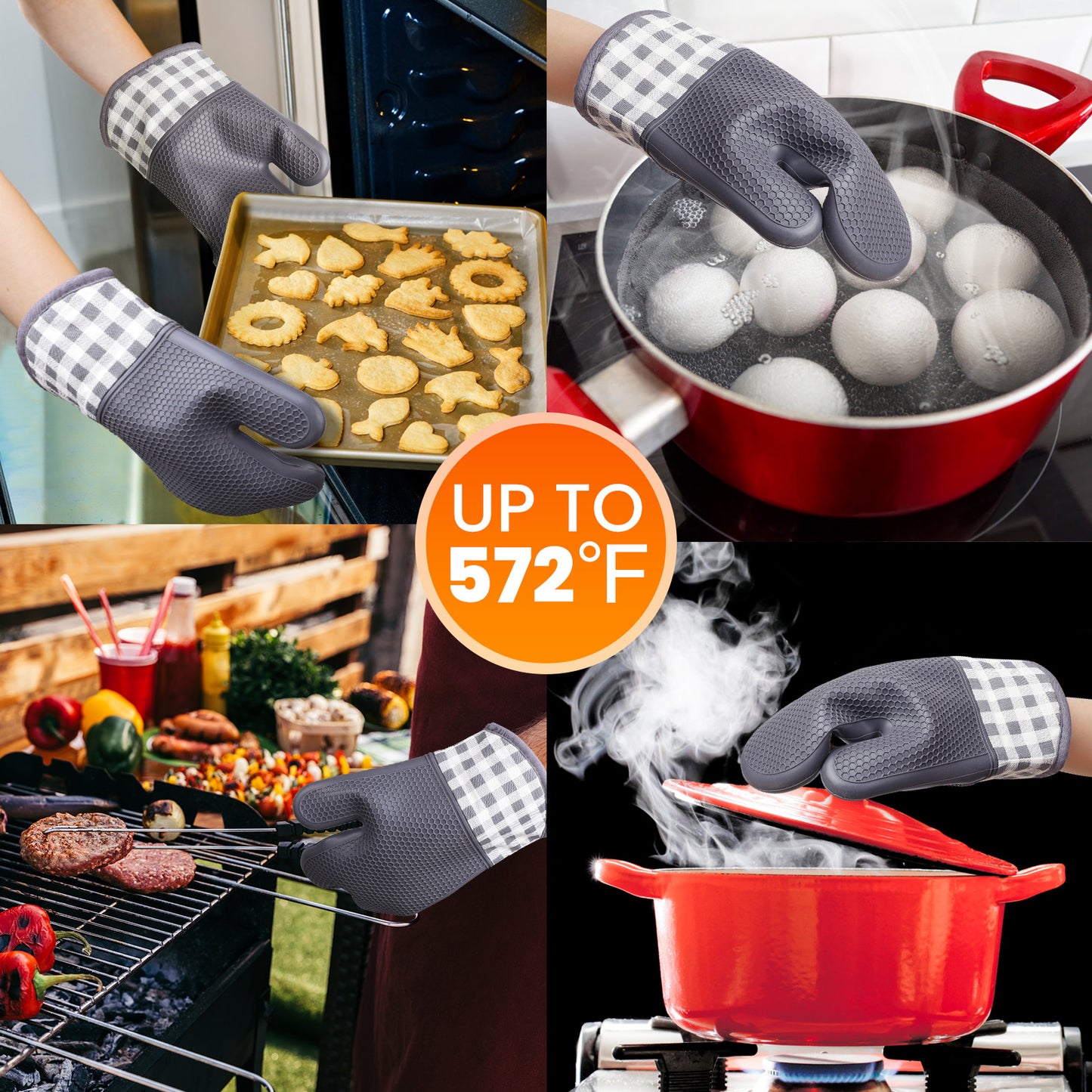 Kitchen Mittens Thick Insulation Gloves
