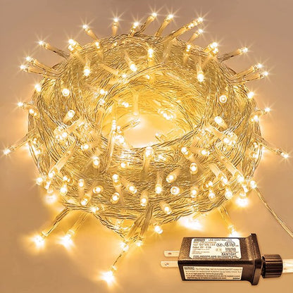 Led String Light, Plug In Christmas Lights Decorative Landscape Lighting Waterproof for Indoor Outdoor Christmas Tree Wedding Party Bedroom