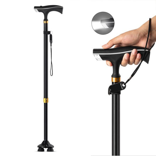 Vinmall Walking Cane for Men & Women, Portable Retractable Canes, Fall AlarmPivot Tip, Heavy Duty, Adjustable Canes for Seniors & Adults