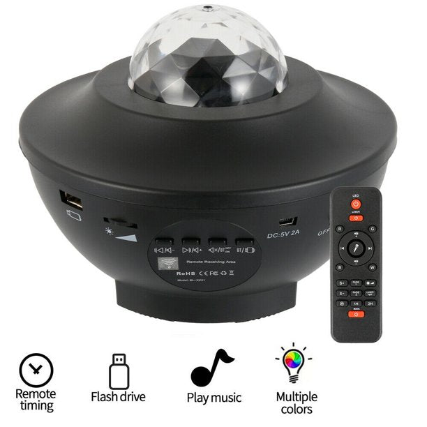 Star Projector Light,LED Galaxy Night Light Projector,with Remote control & Built-in Music Player Bluetooth Star Projection Lamp Projector Decor,USB Rechargeable,10 Lighting Modes