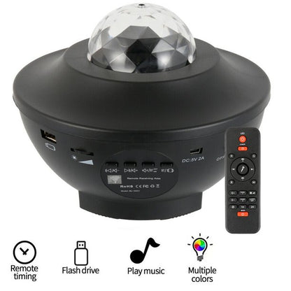 Star Projector Light,LED Galaxy Night Light Projector,with Remote control & Built-in Music Player Bluetooth Star Projection Lamp Projector Decor,USB Rechargeable,10 Lighting Modes