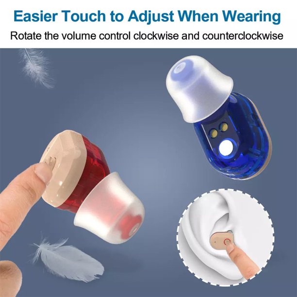Hearing Amplifier Aid Digital Personal Sound Amplifier Devices ITE for Seniors,Inner-Ear Hearing aid Music TV with Box