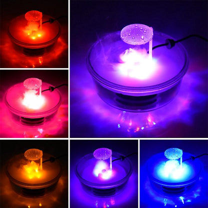 Halloween Mist Maker, Witch Cauldron Fog Smoke Machine with 12 LED Color Changing Lights