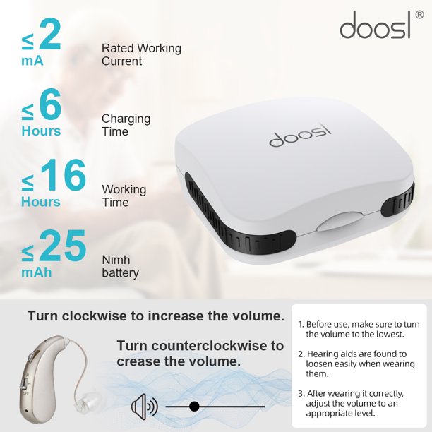 Doosl Hearing Aids for Seniors, Rechargeable with Noise Cancelling, Digital Hearing Amplifier for Hearing Loss, Invisible Hearing Aid,Ear Sound Amplifier,Hearing Devices Assist