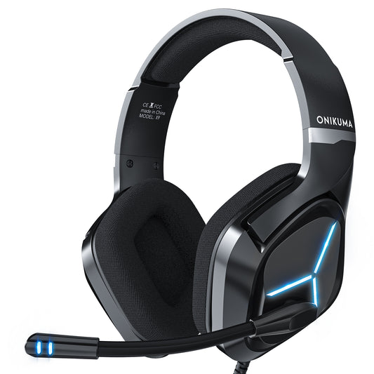 Gaming Headset,Gaming Headphones for Pc, Wired Stereo Headphones Noise-canceling with Mic,Headphones Xbox 7.1 Surround Sound Stereo LED Lights , for PS5, PS4, Xbox Series, Computer, Laptop