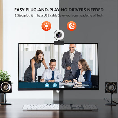 PC Webcam for Streaming, Computer Web Camera Video Cam for Mac Windows Laptop, 4K HD Webcam with Microphone Ring Light & Tripod for Online Classes Conferencing Gaming, Autofocus & Beauty Retouch