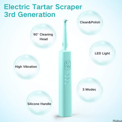 Electric Dental Calculus Remover, iFanze Plaque Remover for Teeth Teeth Cleaner Tooth Tartar Scraper with 6 Replaceable Clean Heads