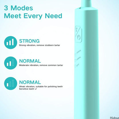 Teeth Calculus Remover, Dental Tools Teeth Stain Remover, Dental Calculus Remover,Electric Tartar Scraper Plaque Remover Dental Cleaner with 2 Replaceable Clean Heads