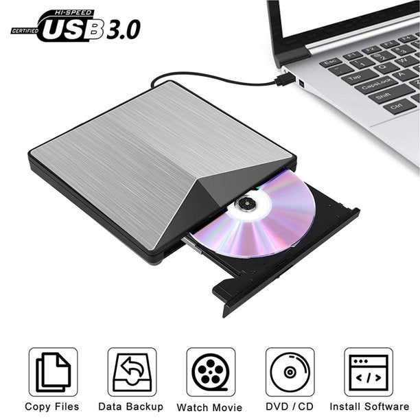 Doosl External DVD Drive USB 3.0 USB Portable DVD CD VCD Recorder Writer USB 3.0 External Optical Drive